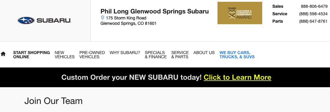 Phil Long Subaru of Glenwood Springs